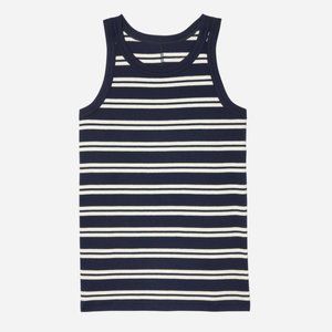 *2 for 20* Organic Cotton Cutaway Tank in Navy/Tan – Women's S